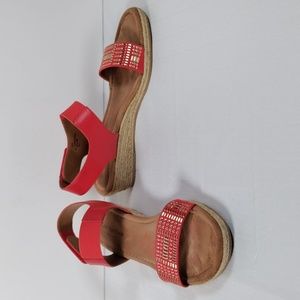 01400 Comfortiva coral wedge elastic Beck Sandals 9